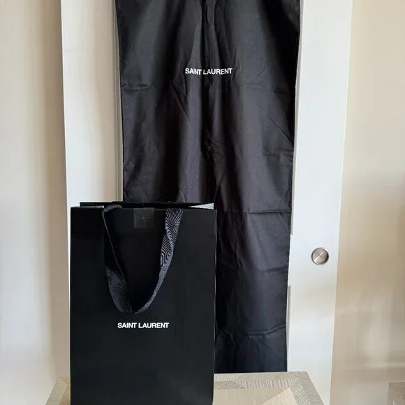 SAINT LAURENT Suede Biker Zipped Detailed Pants - Picture 12 of 13